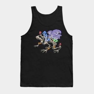 Frog skeleton with mushrooms Tank Top